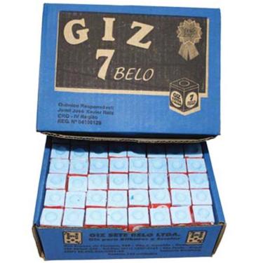 Imagem de Caixa Com 144 Giz Azul Para Tacos De Sinuca Bilhar Bar Grosa
