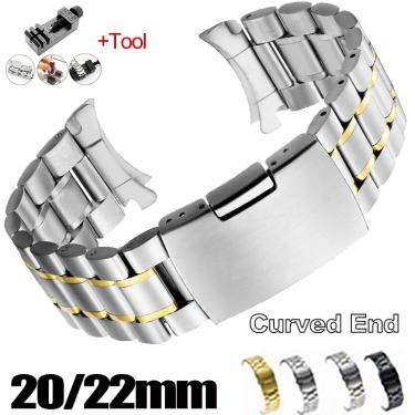 Imagem de Stainless Steel Strap for Samsung Galaxy Watch 3  Solid Curved End  Correa Band  Active 2  GearS3