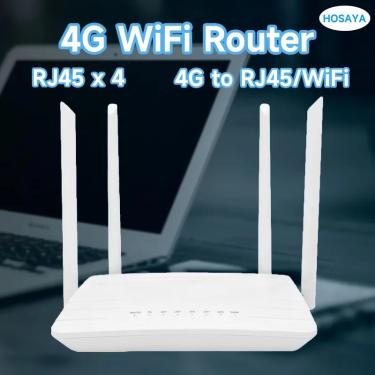 Imagem de Modem sem fio LTE Router  4G WiFi Router  Cartão SIM CPE  Hotspot  CAT4  32 usuários  RJ45  WAN  LAN