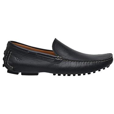 Imagem de Mocassim Drive Masculino Sapatilha Em Couro Legitimo Conforto (Preto, BR, Adulto, Numérico, 40)