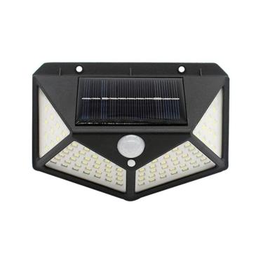 Imagem de Luminária Solar Externa Arandela Led Sensor De Jardim Parede Alpendre Quintal Corredor Automático 100 Led