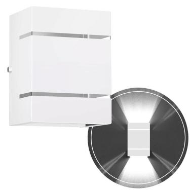 Imagem de Arandela Externa 2 Frisos Foco Fachos Parede Muro Branco