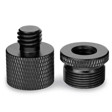 Imagem de Adaptador de suporte de microfone Avatar 5/8 fêmea para 3/8 macho e 3/8 fêmea para 5/8 macho, rosca adaptador de parafuso para suporte de microfone para câmera, adaptador de tripé, pacote com 2