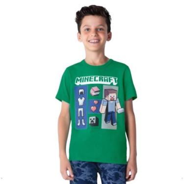 Imagem de Camisa Minecraft Manga Curta Peça Original Licenciada - Brandili