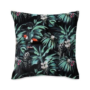 Imagem de VivaIN Capa de almofada Acquablock flores com tucano