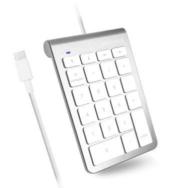 Imagem de Macally Teclado numérico USB C com fio – Teclado numérico tipo C para laptop, Apple Mac, iMac MacBook Pro/Air, iPad, Windows PC ou computador desktop – Teclado USB de 10 teclas com cabo de 1,8 m
