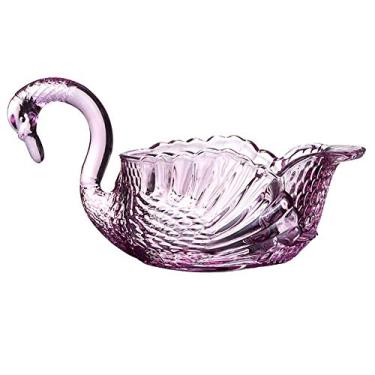 Imagem de Conjunto de cristal tigelas de armazenamento doméstico tigelas de frutas cesta de frutas prato de frutas vidro casa cristal criativo sala de estar ouro* Código do produto: WW-178 (Roxo)