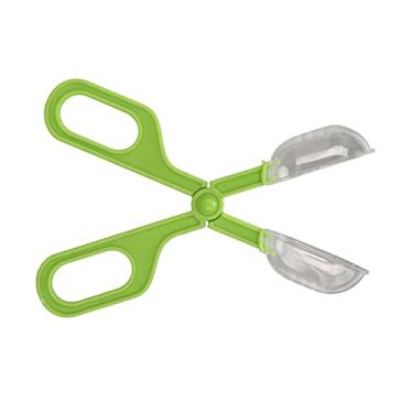 Imagem de Zerodis Pinças de alimentação para répteis para cocô de cachorro para répteis ferramenta de alimentação para répteis colher para cocô de répteis com aberturas para aranha de lagarto de tartaruga (verde)