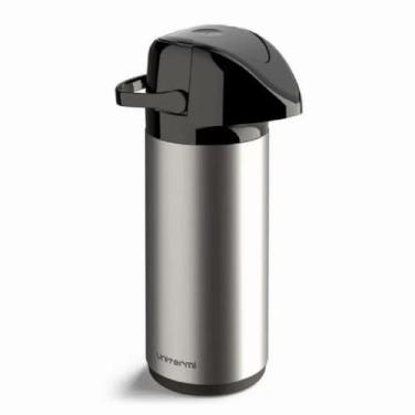 Imagem de Garrafa Térmica de Aço Inoxidável 1 Litro com Bomba de Pressão, Verona