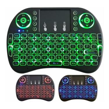 Imagem de Mini Teclado Wireless Touch Pad Pc Android Tv Smart Com Led - PLAT1