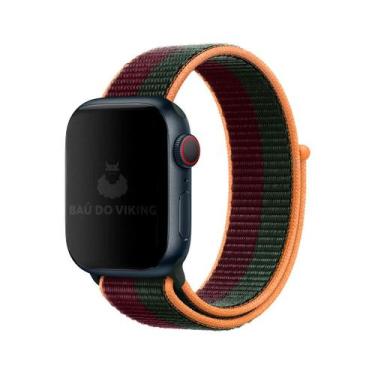 Imagem de Pulseira Nylon Loop Cereja Verde Compatível com Apple Watch - Baú do V