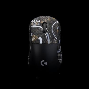 Imagem de Hokeyio Fita adesiva para logitech G Pro X Superlight 2 DEX (GPW4) - antiderrapante, controle aprimorado, resistência ao suor, melhora a aderência FPS Gaming e a proteção do mouse [pré-corte] M4A4 0,4