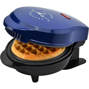 Imagem de Kitchen Selectives Mini máquina de waffle de marcas selecionadas - ferro de waffle clássico para waffles tradicionais, salgados ou de sobremesa - possui revestimento antiaderente - 4 mini waffles,