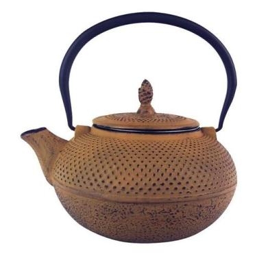 Imagem de Chaleira Ferro Fundido Esmaltada 1,5 Litros Com Peneira Mta Amarelo, A