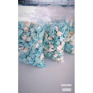 Imagem de Suspiro Artesanal Azul e Branco No kg - A Gleide Que Fez