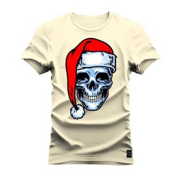 Imagem de Camiseta Plus Size T-Shirt Algodão Premium Estampada Caveirinha Natali