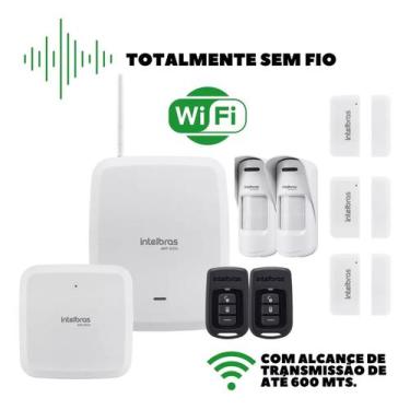 Imagem de Kit Alarme Amt 8000 2 Sensor De Presença Externo 3 Magnético - Intelbr