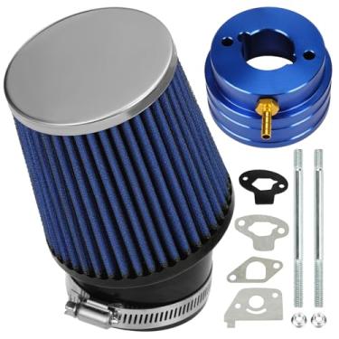 Imagem de CILOYU Kit adaptador de filtro de ar de substituição para mini bicicleta 62 mm para Baja DoodleBug DB30 Coleman RB100 Motovox MBX10 Monster Mega Moto MMB80 Lifan GX100 Predator 79cc 97cc 105cc peças