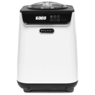 Imagem de Máquina de Sorvete Automática 1,2L com Visor Digital LCD, Temporizador, Sem Pré-Congelamento e Compressor Integrado, 110V, Whynter ICM-128WS, Branca