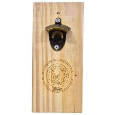 Imagem de Abridor de Garrafa de Parede Rústico Decorativo em Madeira (Duff)