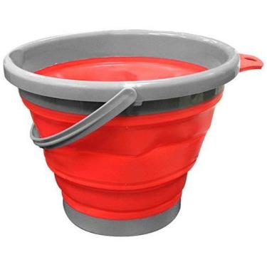 Imagem de Balde Retratil Dobravel 10L Cozinha Lavanderia Ganha Espaço