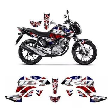 Imagem de Kit Adesivos Carenagem Honda Cg Fan 160 2022 Uk Estilizado - Resitank