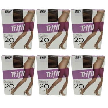 Imagem de Kit 6 Meia Calça Clássica Fio 20 Natural Único - Trifil