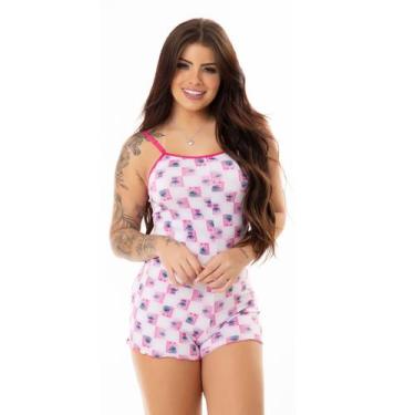 Imagem de Macaquinho Pijama Estampado Personagens Temático Design Divertido Ondi