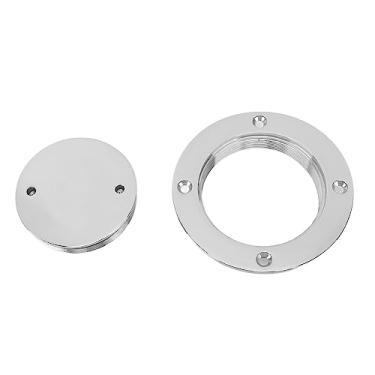 Imagem de Tampa de escotilha de convés Grcfumo, tampa de placa de convés de inspeção de barco de aço inoxidável, tampa de escotilha de convés redondo, placa de escotilha de barco de iate (3in (1351SA))