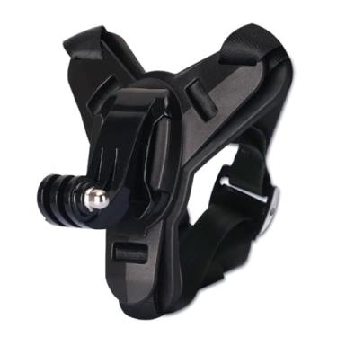 Imagem de Suporte de montagem capacete para gopro9-13 acessórios câmera esportiva suporte montagem capacete motocross e moto (Preto)