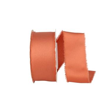 Imagem de Reliant Ribbon Fita de toque de seda com borda desgastada, gengibre