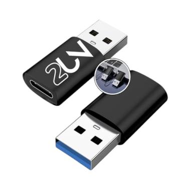 Imagem de Adaptador USB para Tipo C Fêmea OTG 3.0 - Kit 2 Unidades | Adaptador USB C para USB OTG | Compatível com MacBook, iPhone | Transferência Rápida 5Gbps | Compacto e Durável