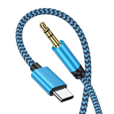 Imagem de Cabo auxiliar para iPhone 16e para carro, [1 m] USB-C para cabo auxiliar de áudio de 3,5 mm, cabo estéreo tipo C para iPhone 16 Plus/16 Pro/16 Pro Max/16e/15, Samsung Galaxy S25 Ultra/S24 FE/S23 +