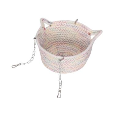 Imagem de Ｂｅｓｇａ Rato de rede de animais de estimação de animais de estimação dormindo confortável e pendurado cesta de cesta de cobaias dormindo para a, Arco -íris Branco