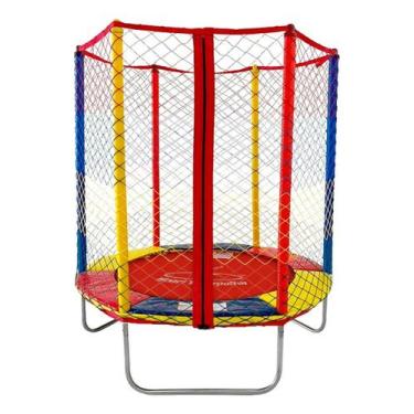 Imagem de Cama Elástica 1,4m Pula Pula Infantil Lona Vermelha Henri Trampolim