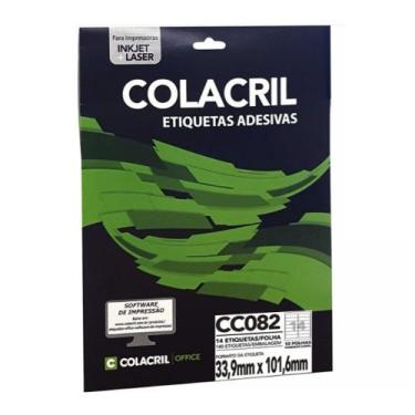 Imagem de Etiqueta Adesiva Colacril Carta CC082 33,9101,6mm C/140