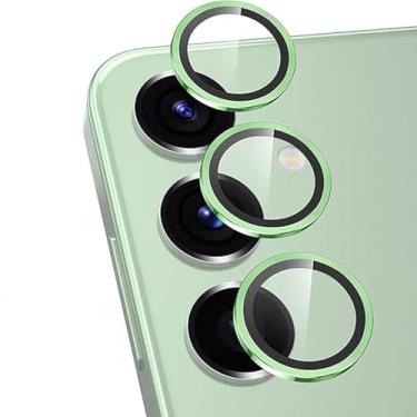 Imagem de Película Protetora de Lente para Câmera de Smartphone Samsung Galaxy S25 Normal / + Plus/Ultra, Anel Metálico (Verde Claro, S25 Normal)