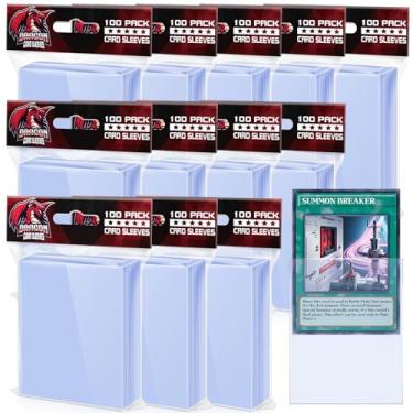 Imagem de Capas para cartas de 1200 contagens Toploaders para cartas colecionáveis, mangas de cartão de beisebol macias e transparentes, adequadas para cartas padrão, cartas de futebol, cartas Sprots, MTG,