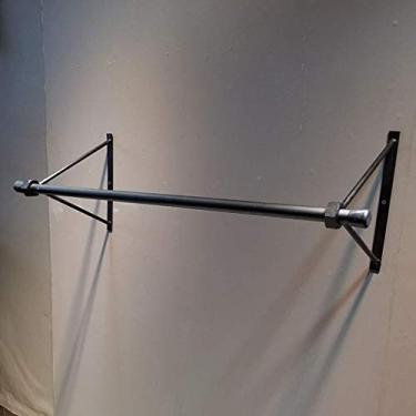 Imagem de CUTPOIY Vareta de ferro montada na parede, rack de roupas industriais, rack de exibição de roupas de parede (tamanho: 60 x 30 cm) (80 x 30 cm)