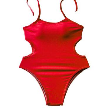Imagem de Maiô Infantil e Juvenil com amarração Vermelho - Pequeno Céu, Vermelho