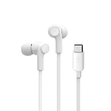 Imagem de Belkin Fones de ouvido Rockstar com conector USB-C para Samsung Galaxy Note10, Note10+, S10, S10e, Google Pixel 3, 3XL, iPad Pro, Oculus Quest 2 e outros (fones de ouvido intra-auriculares USB-C)