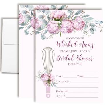 Imagem de Convites para chá de panela Whisked Away - 20 5x7 cartões temáticos de enchimento com envelopes - Convites de cozinha ou chá de casamento por AmandaCreation