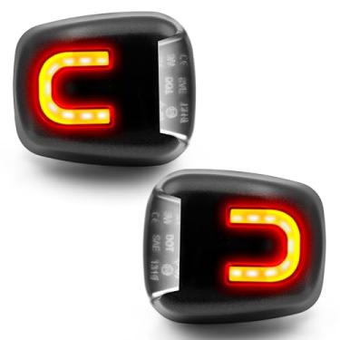 Imagem de Asgohme Luzes de placa de licença de LED brancas com fita de luz vermelha em forma de U Conjunto de lâmpada de para-choque traseiro compatível com Nissan 2007-2019 Frontier, 2008-2015 Armada, 2007