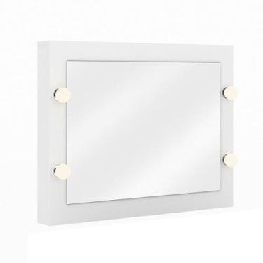 Imagem de Espelho Camarim Para Penteadeira 90x68x9 cm Branco - Tecnomobili