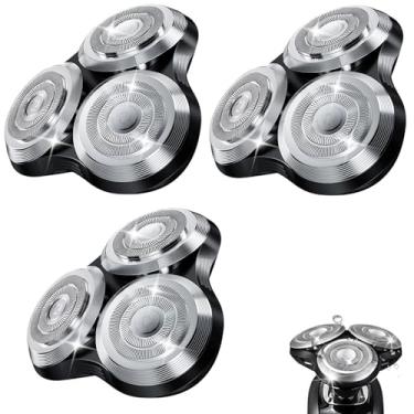 Imagem de Cabeças rotativas de substituição SH90 compatíveis com barbeadores Philips Norelco Series 9000, cabeça de barbear de substituição com lâminas de precisão de camada dupla para barbear masculino, 3