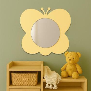 Imagem de Espelho Infantil Montessoriano Quadro Borboleta - PAPEL E PAREDE ADESI