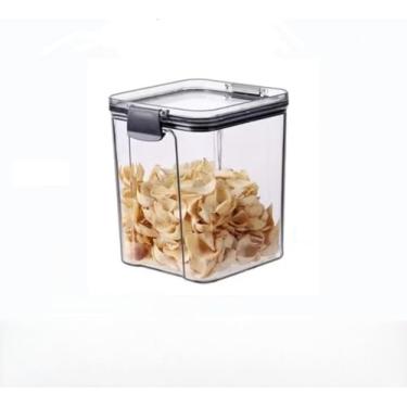 Imagem de Pote Acrílico Herméticos Porta Mantimentos com Tampa com Trava (950ml) Antivazamento, Livre de BPA, Armazenamento de Alimentos e Organização da Cozinha. Opção de montar seu kit