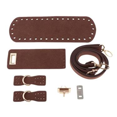 Imagem de Bonarty 6 peças/conjunto de acessórios para bolsas de crochê feitas à mão DIY projetos e conserto de bolsas - café, tamanho único
