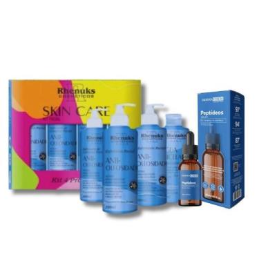 Imagem de Kit Skincare Anti Oleosidade E Acne , Sérum Peptídeos Anti olheiras e 