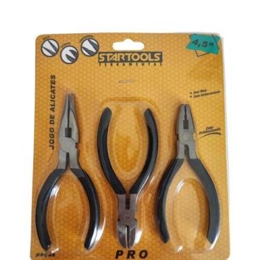 Imagem de Jogo 3 Mini Alicates 4,5'' Preta - Startools